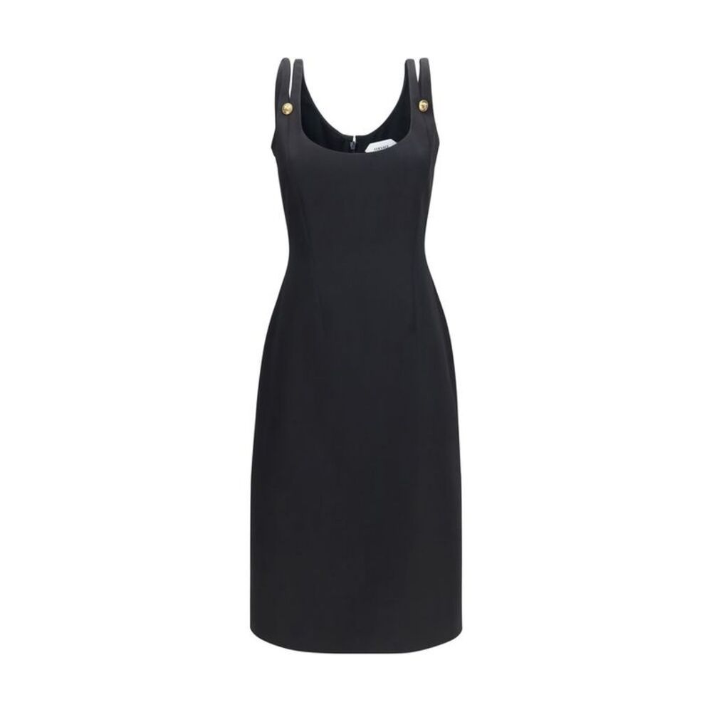 Versace Black Wool Oves Aries Casual Women's Dress